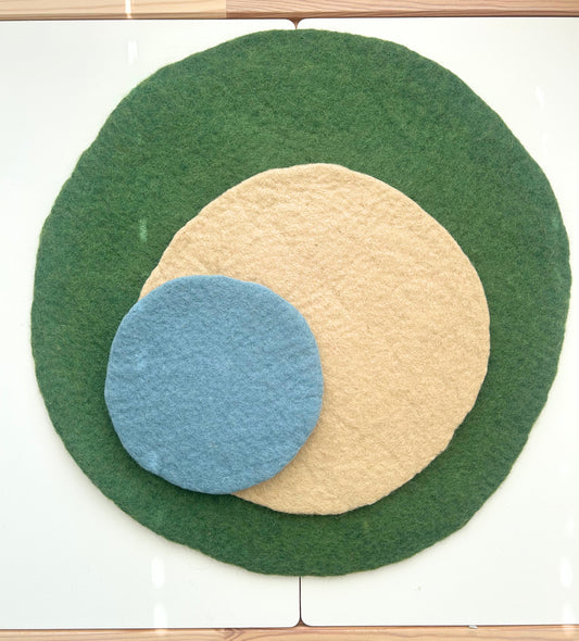 Open ended felt mats Grass/sand/water