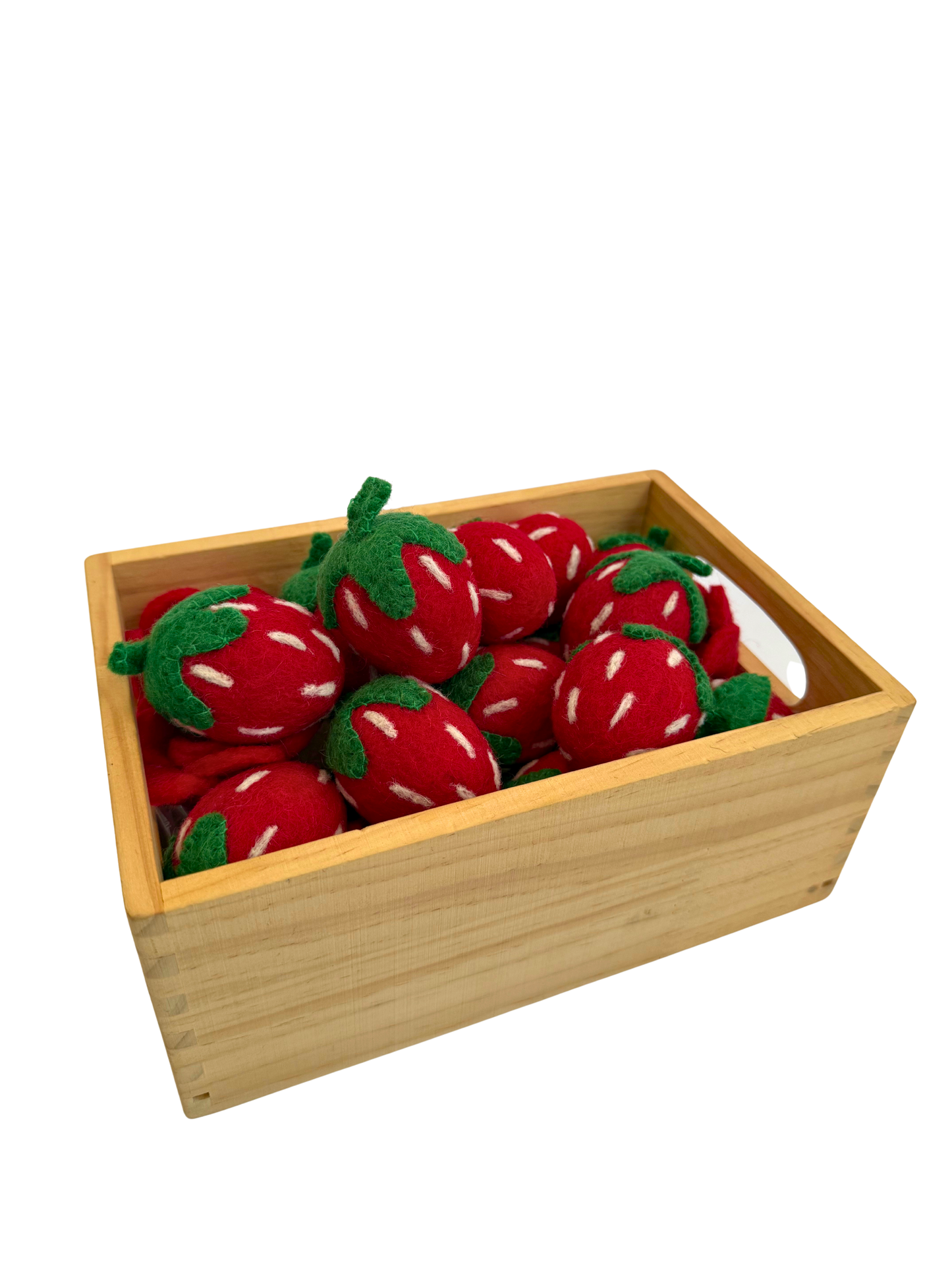 Red felt strawberry's