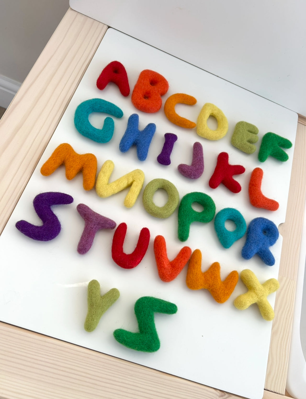 Rainbow felt Alphabet