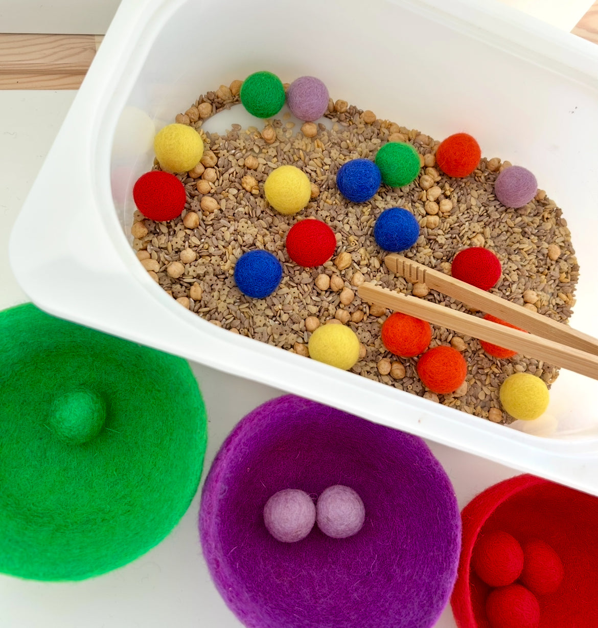 Rainbow stacking bowls