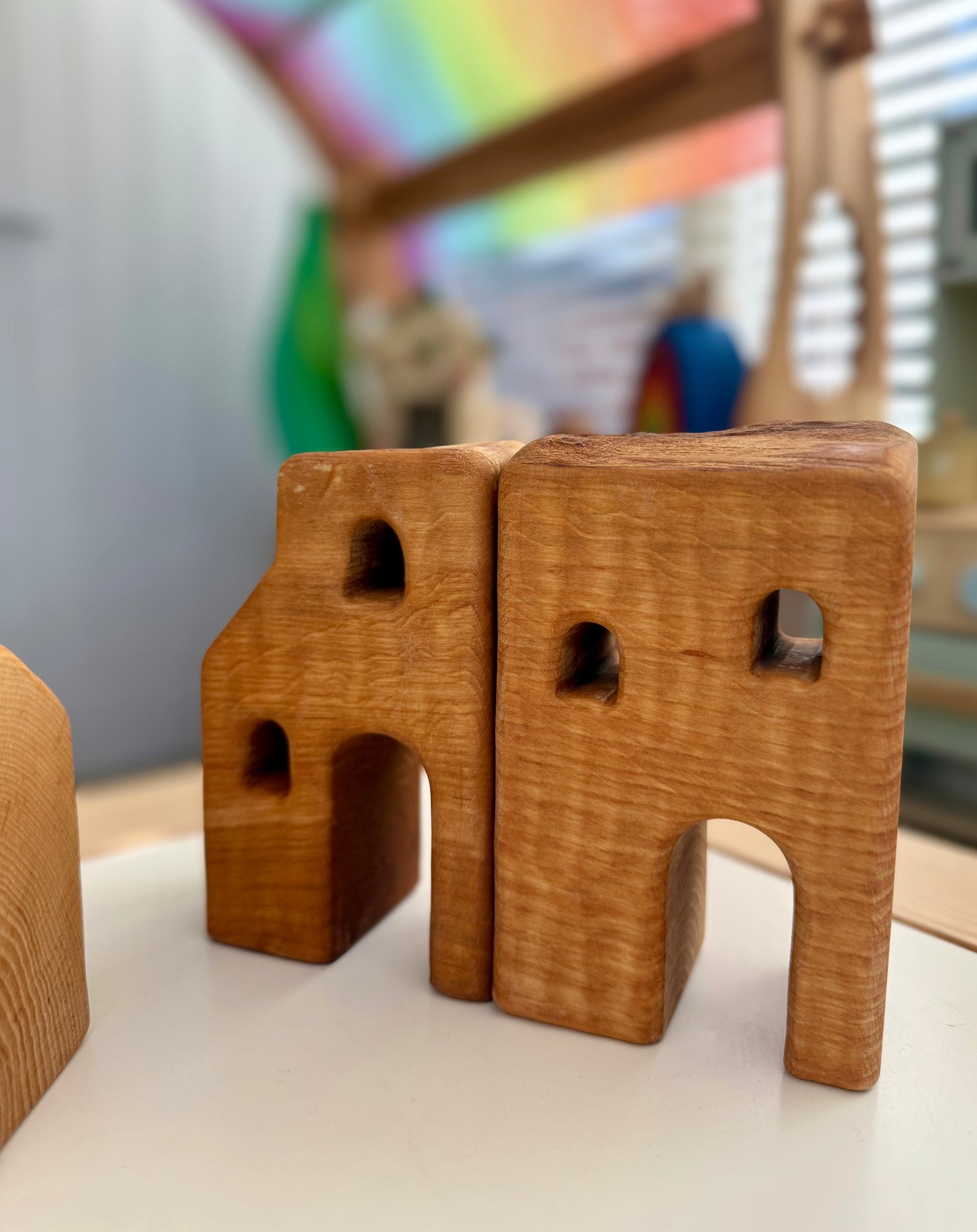 Bikeho wooden village houses 4pc set