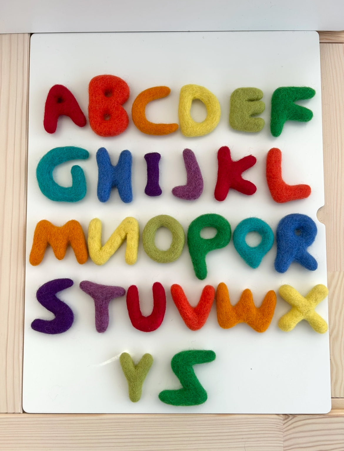 Rainbow felt Alphabet