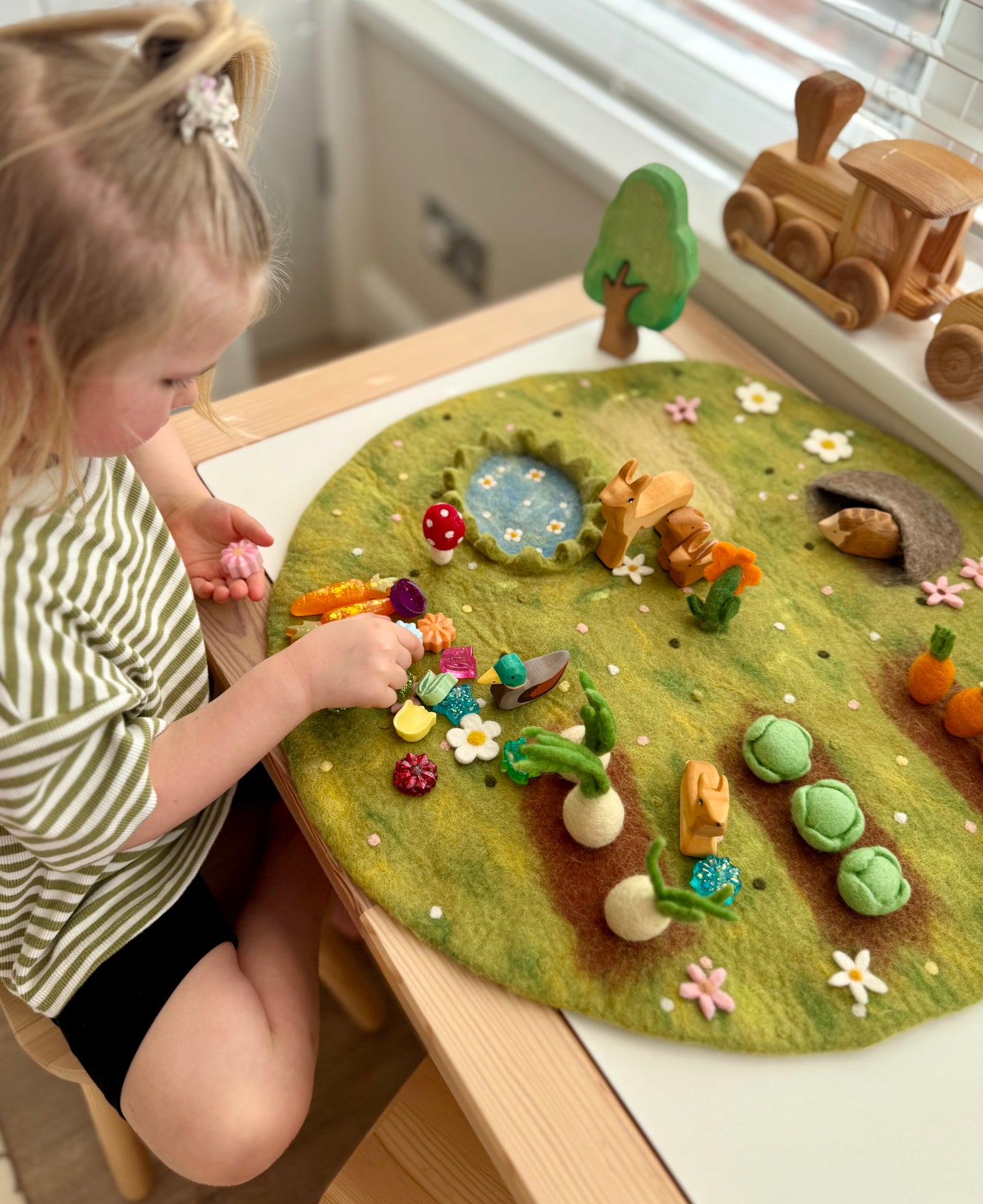 Felt Spring time playscape