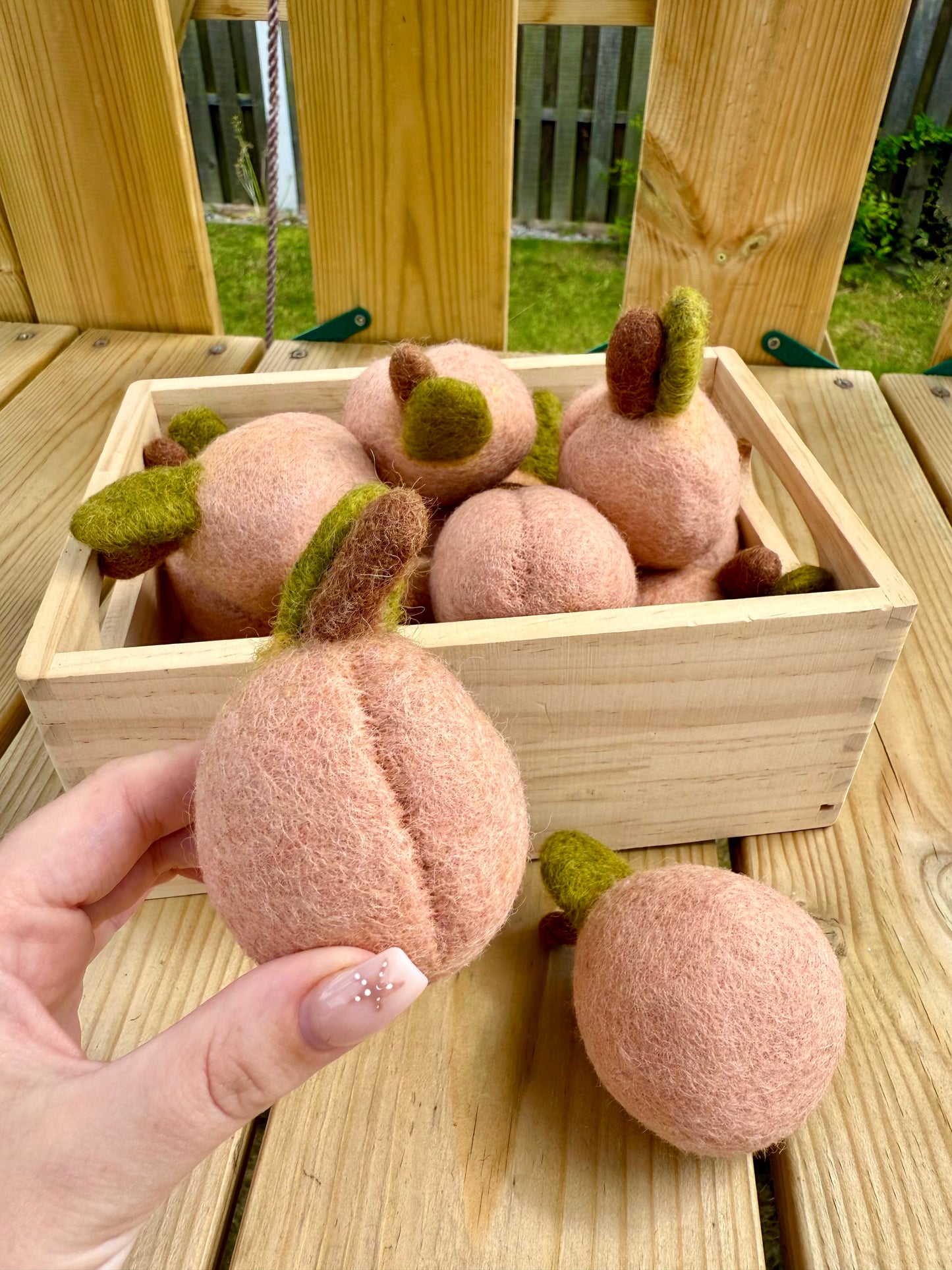Felt peach