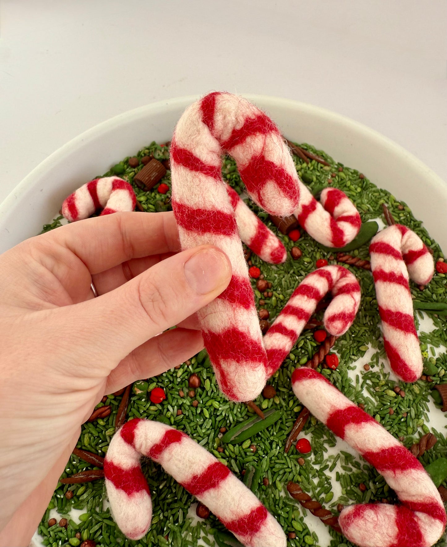 Felt candy cane