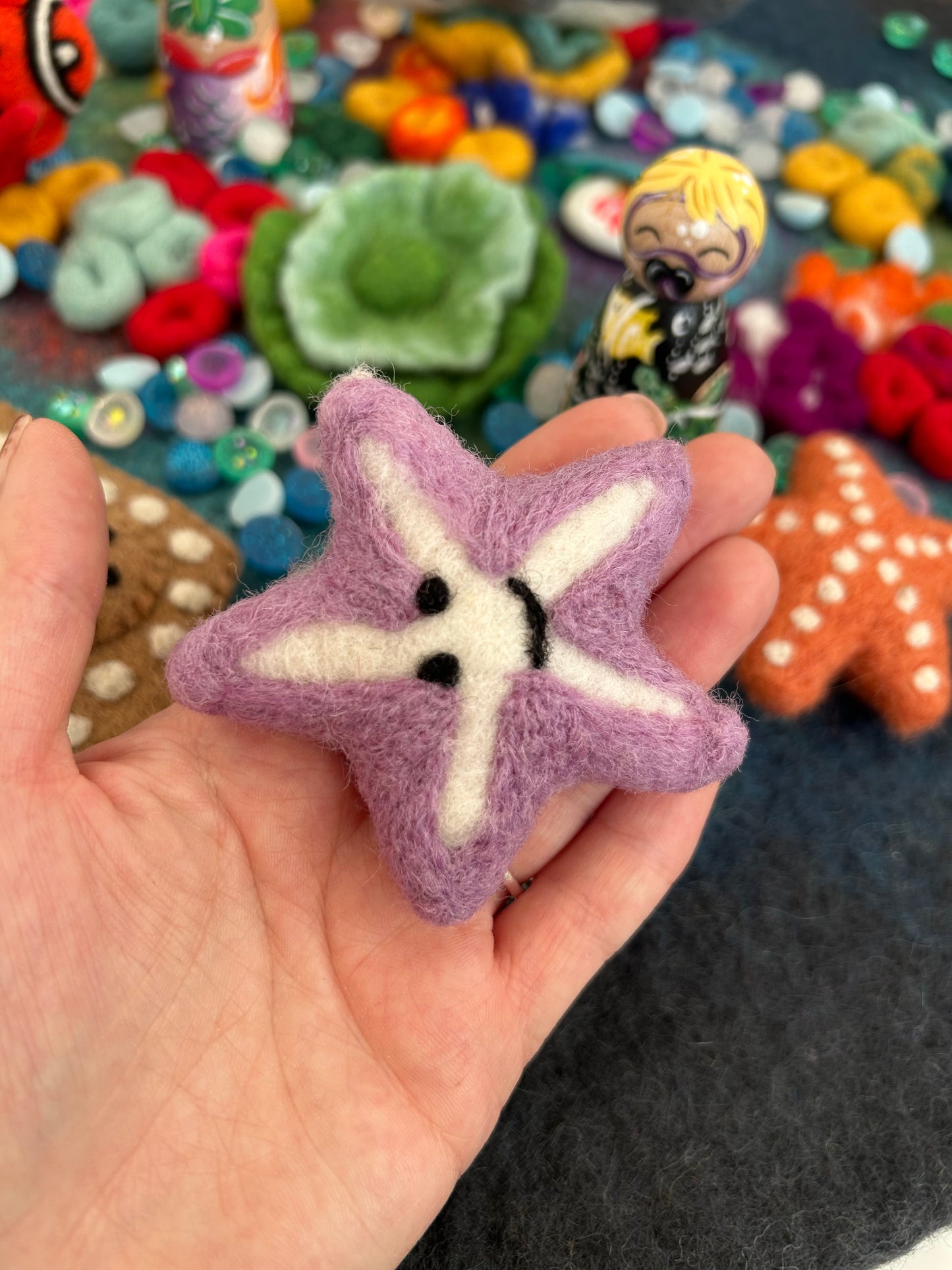 Felt starfish