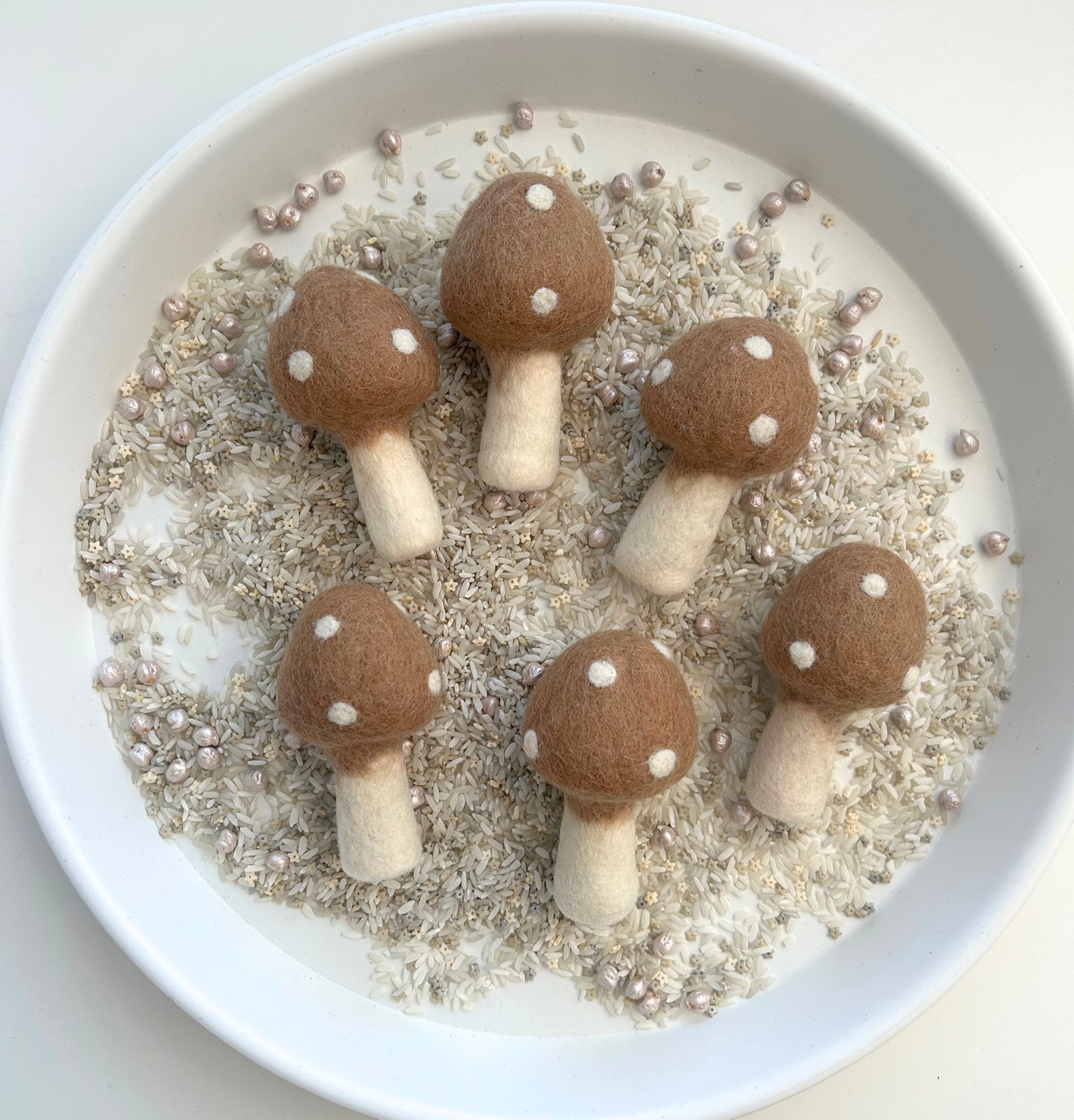 Felt toadstool loose parts