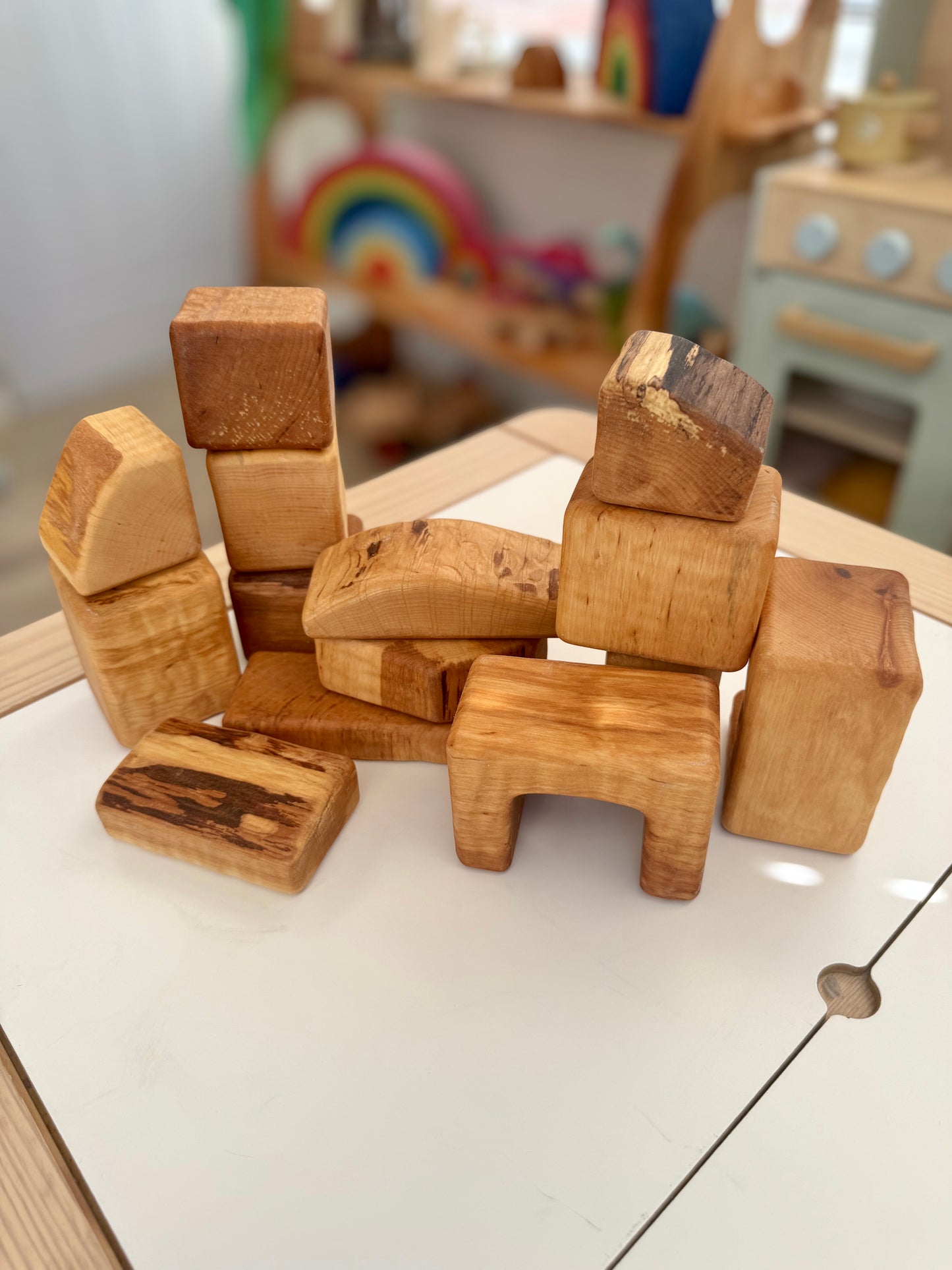 Bikeho 14 pc wooden blocks set