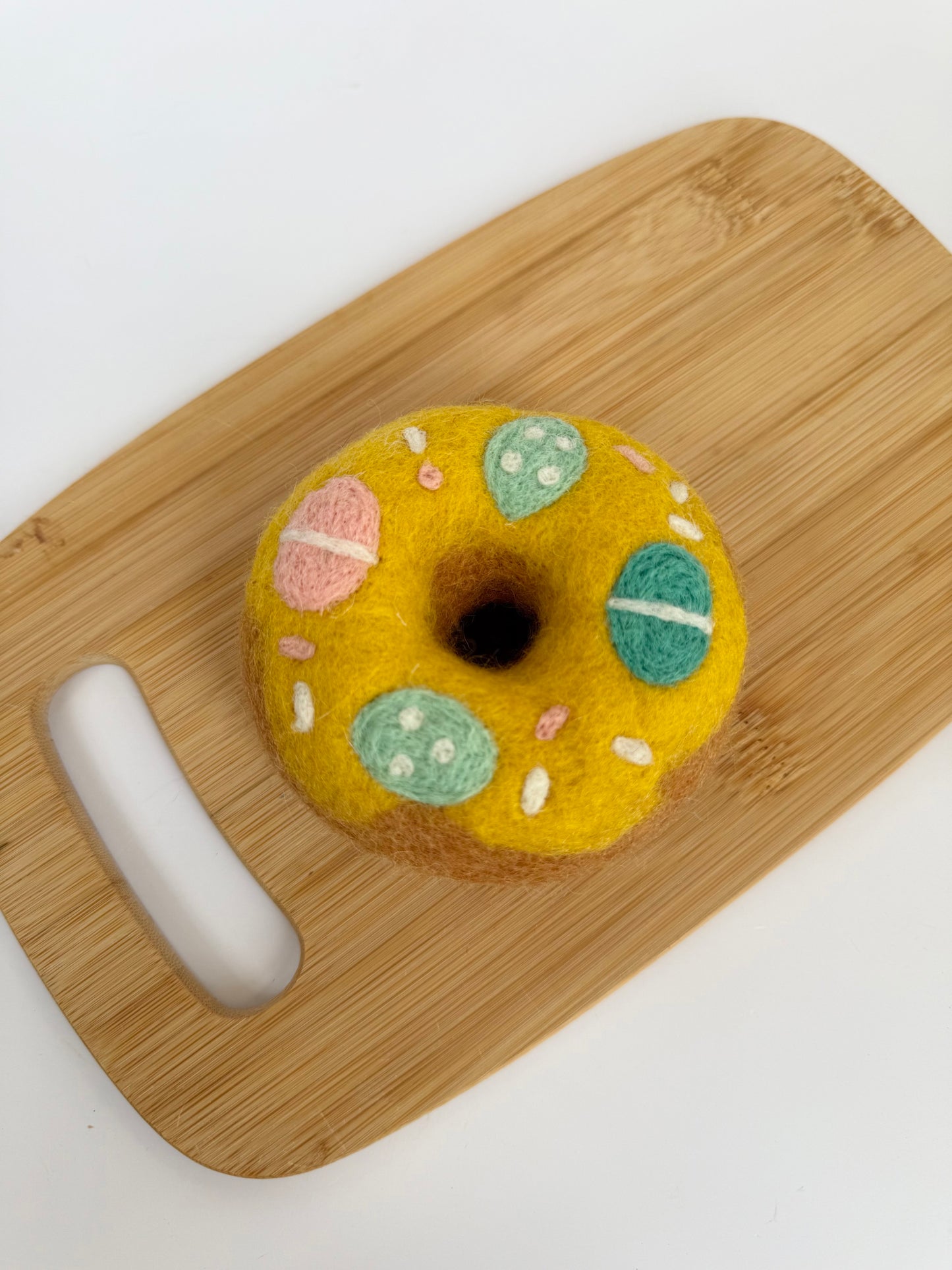 Felt Easter egg donut ring play food