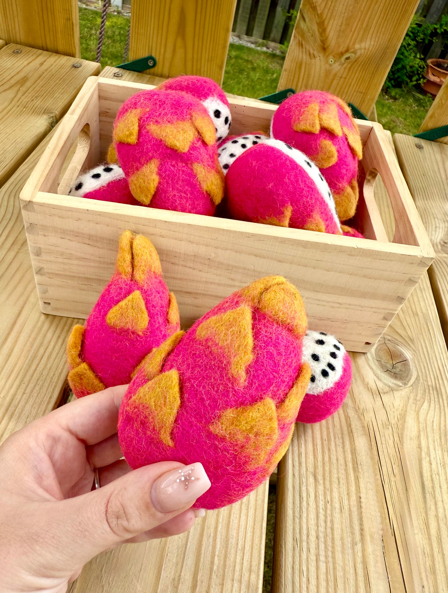 Felt dragon fruit