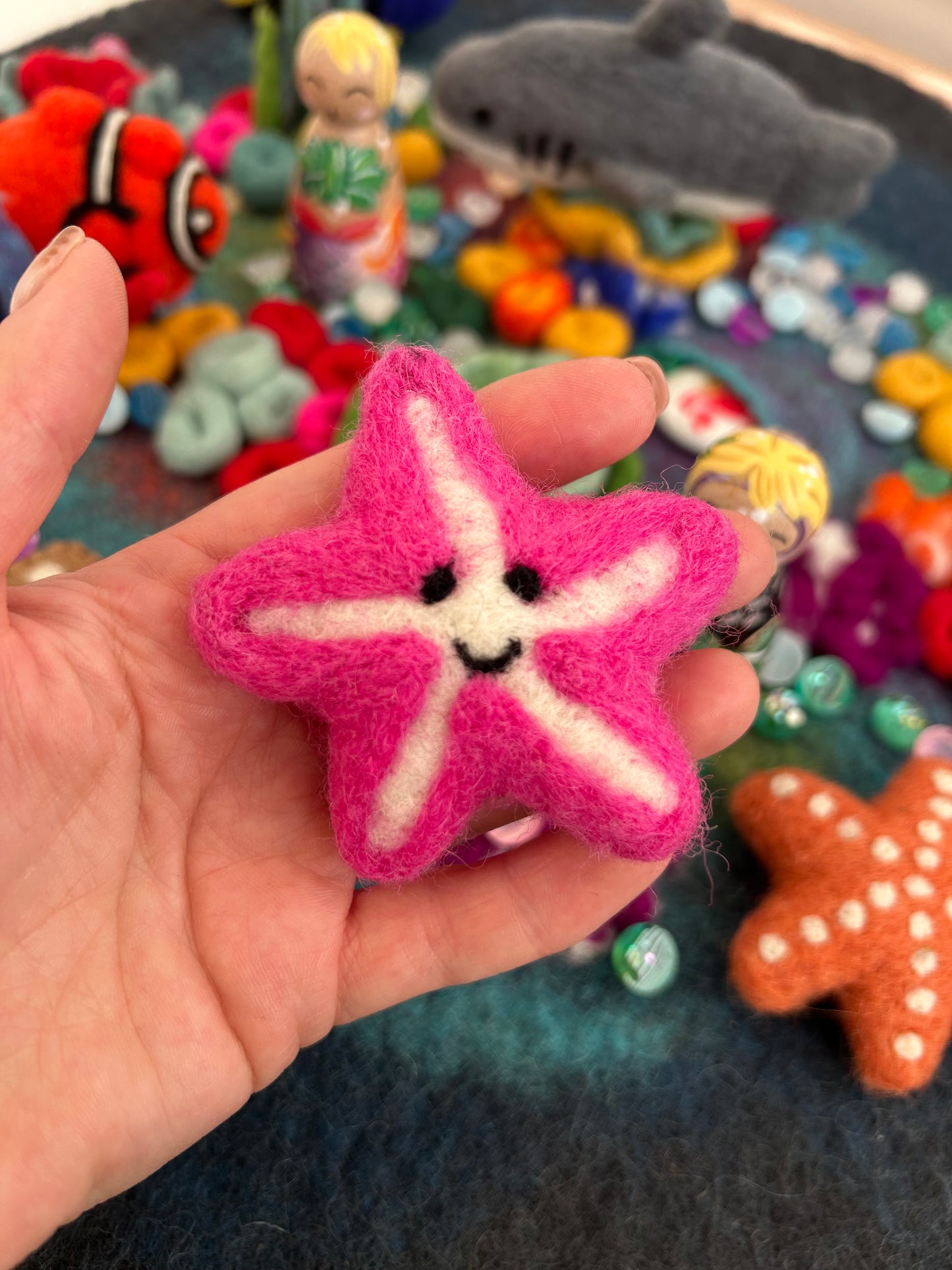 Felt starfish