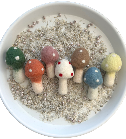 Felt toadstool loose parts