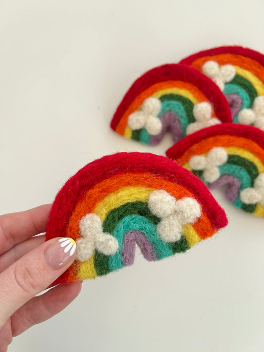 Felt rainbow double cloud