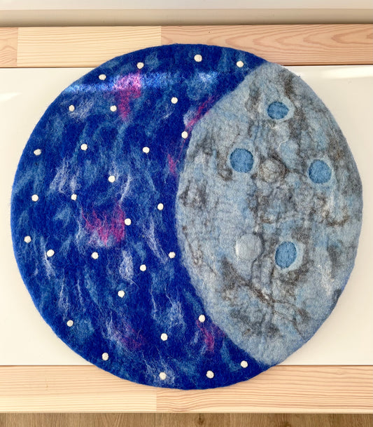 Large galaxy moon mat