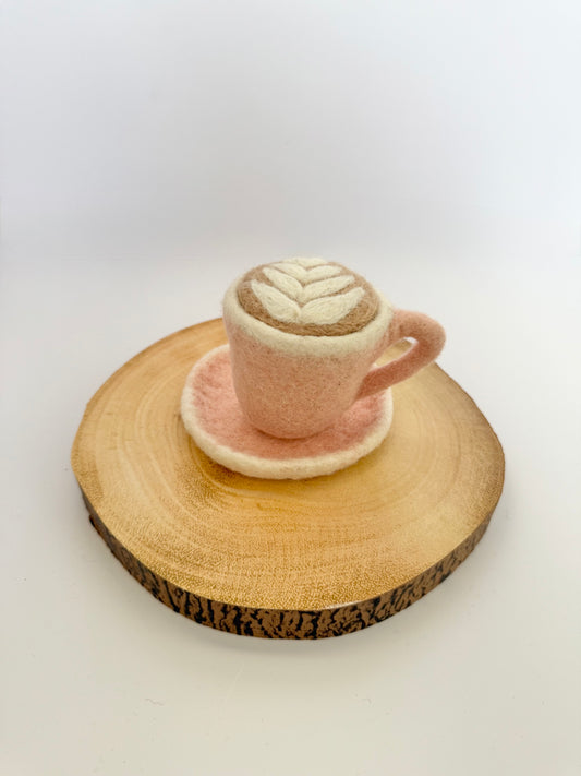 Felt caffe latte - pink