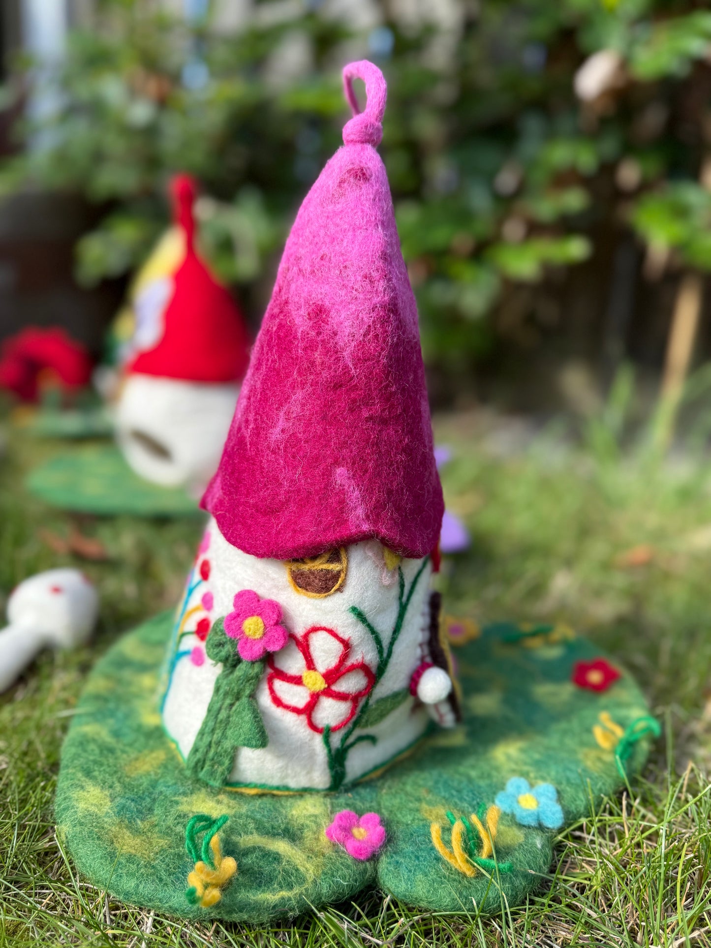 Pink whimsical fairy house