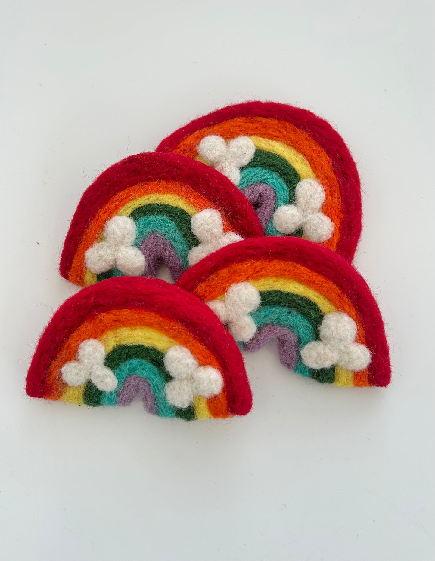 Felt rainbow double cloud