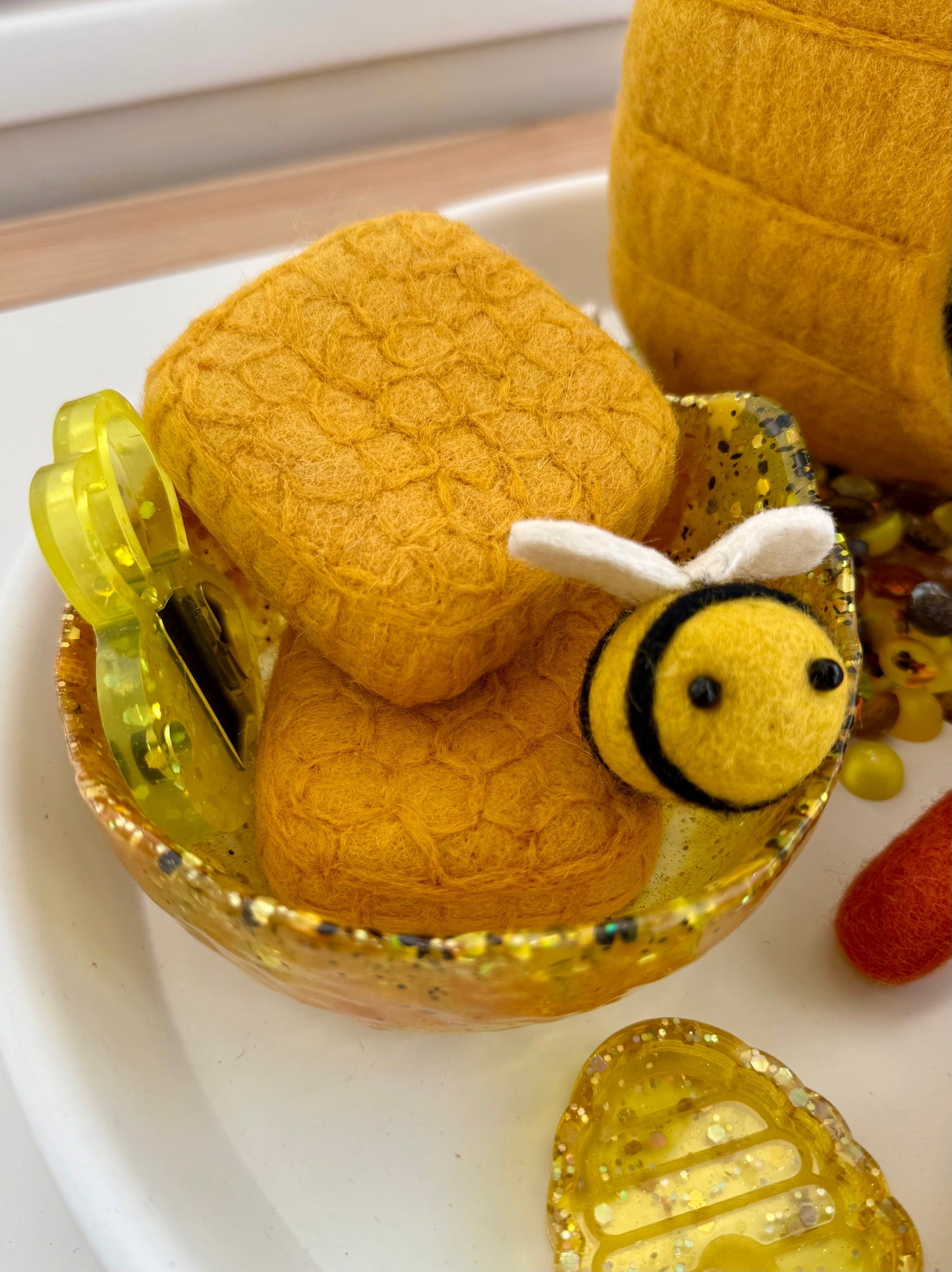Felt honey bee