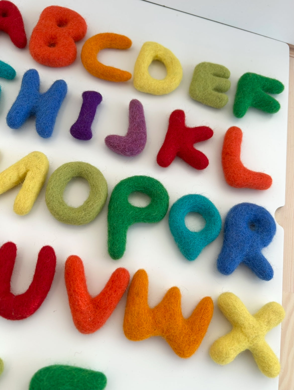 Rainbow felt Alphabet
