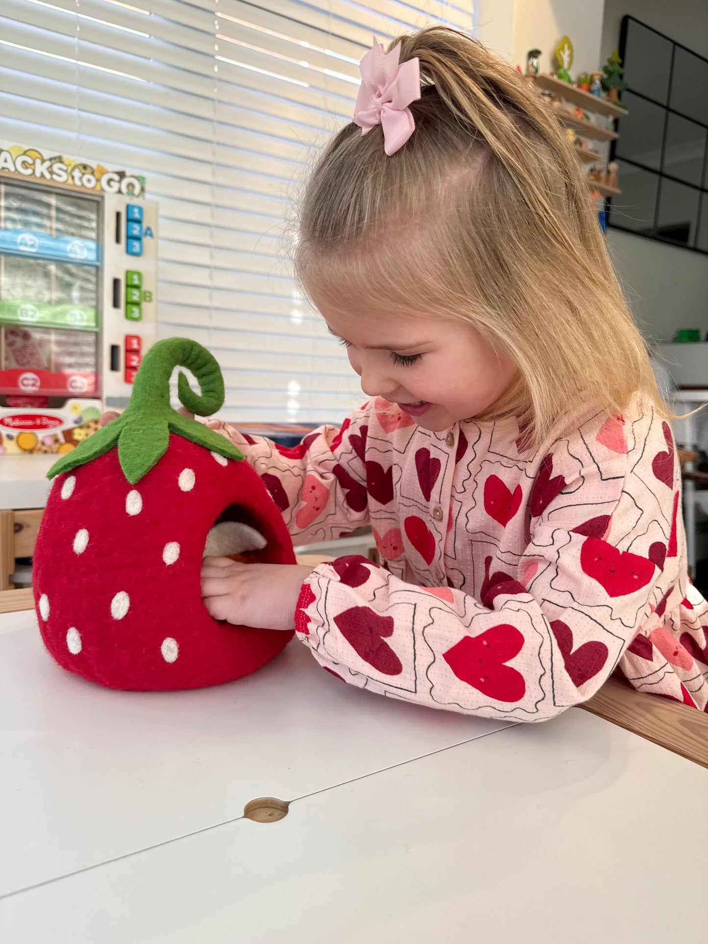 Felt strawberry house and Fairy's