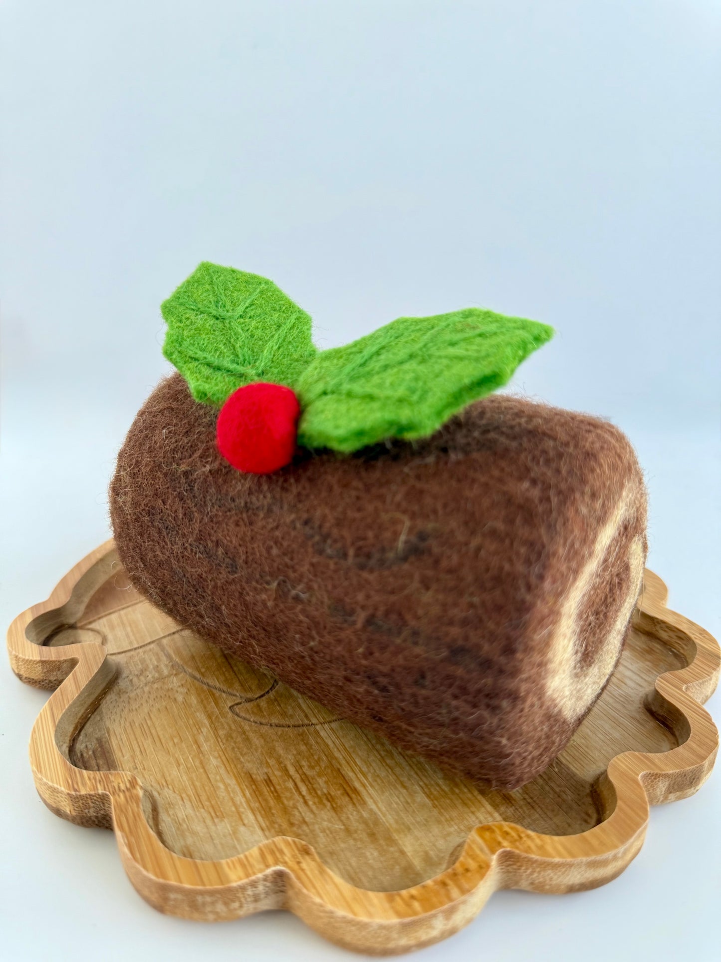 Christmas felt Yule log