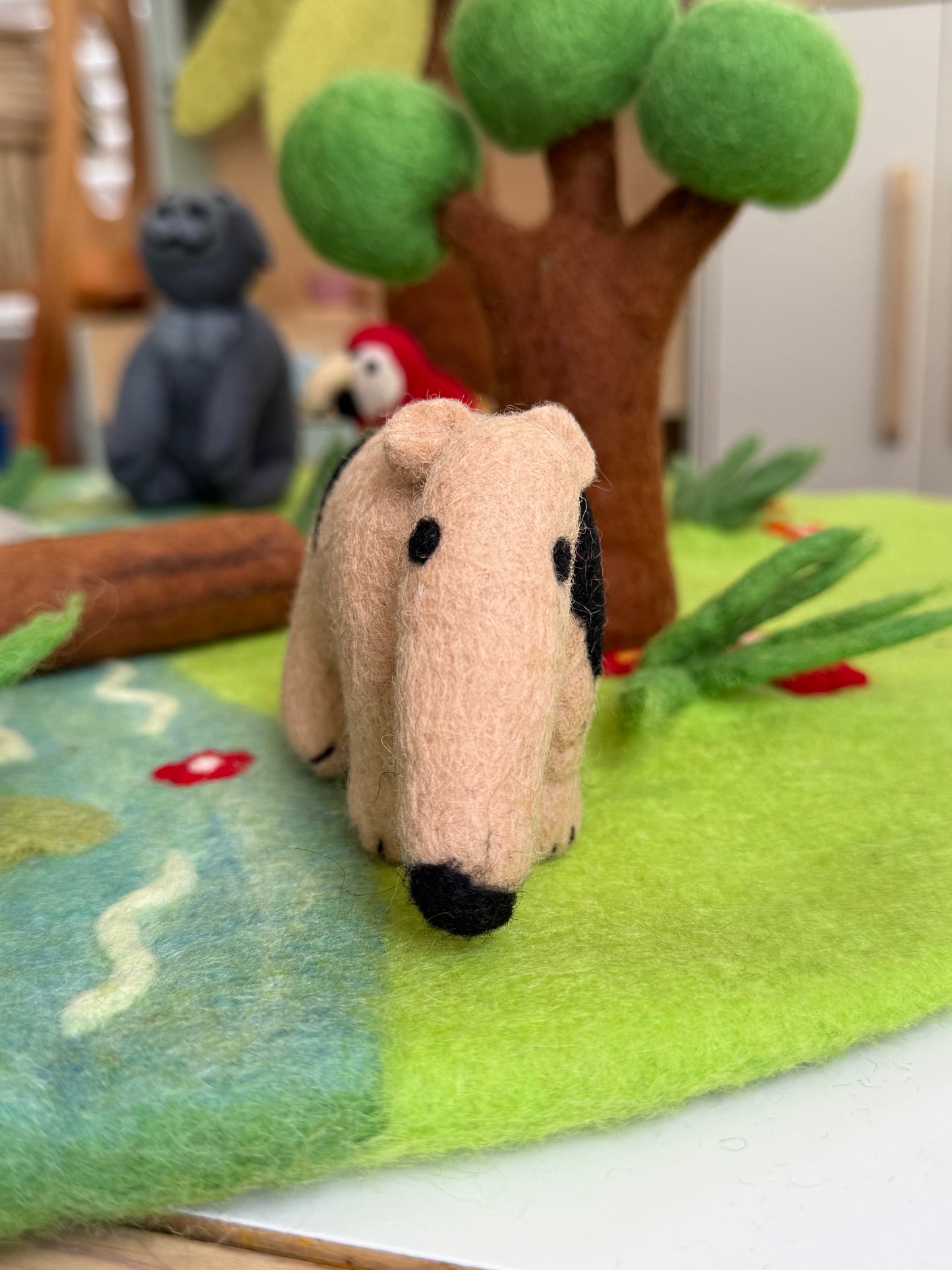 Felt Anteater jungle animal