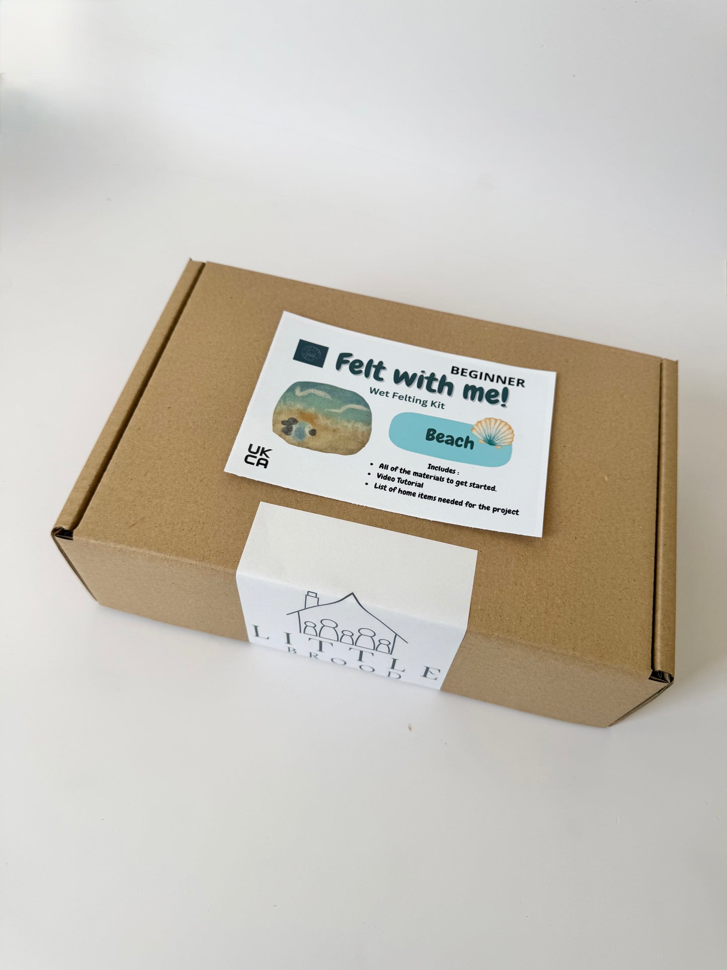 Wet felting kit - make a Beach play mat