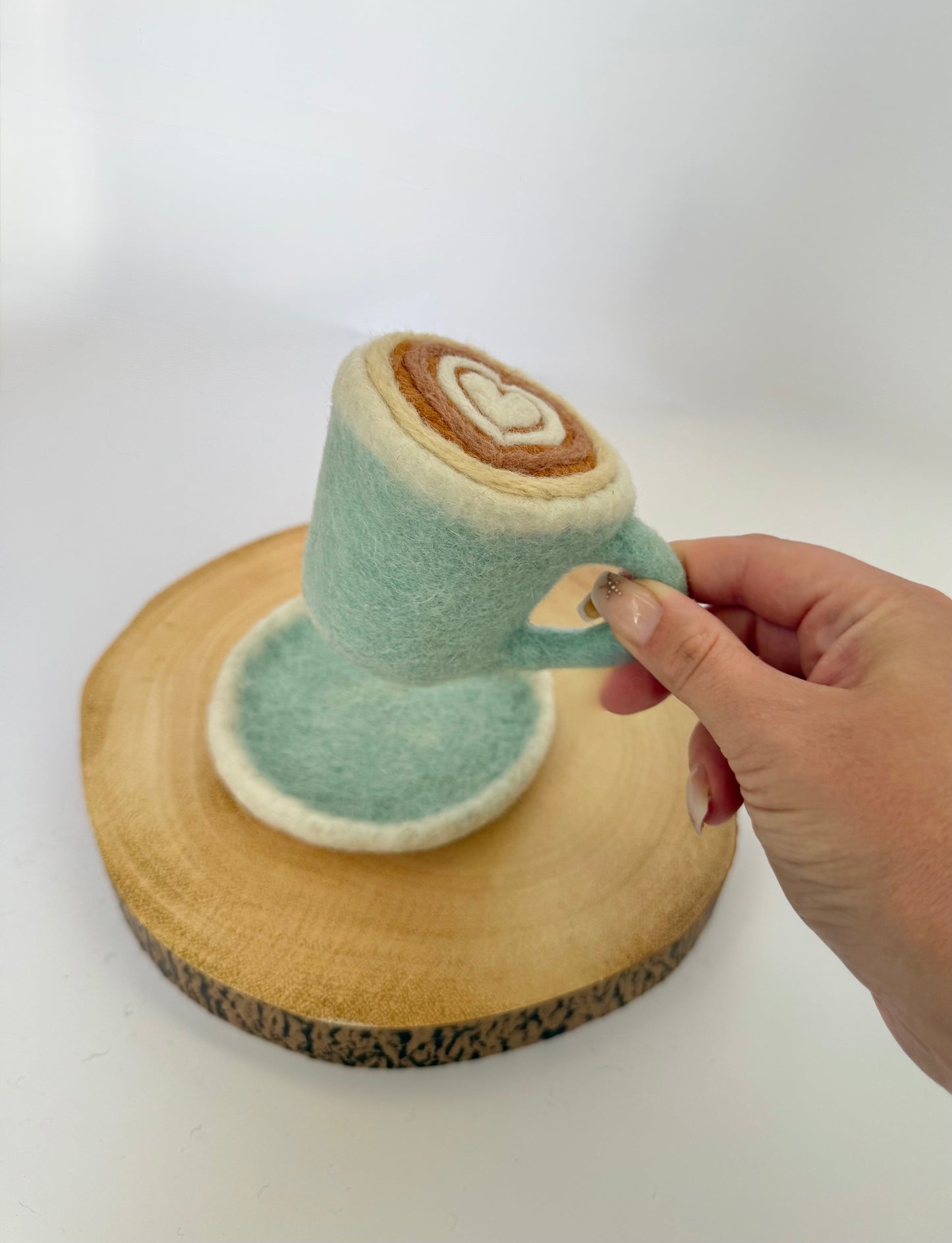 Felt caffe latte - blue