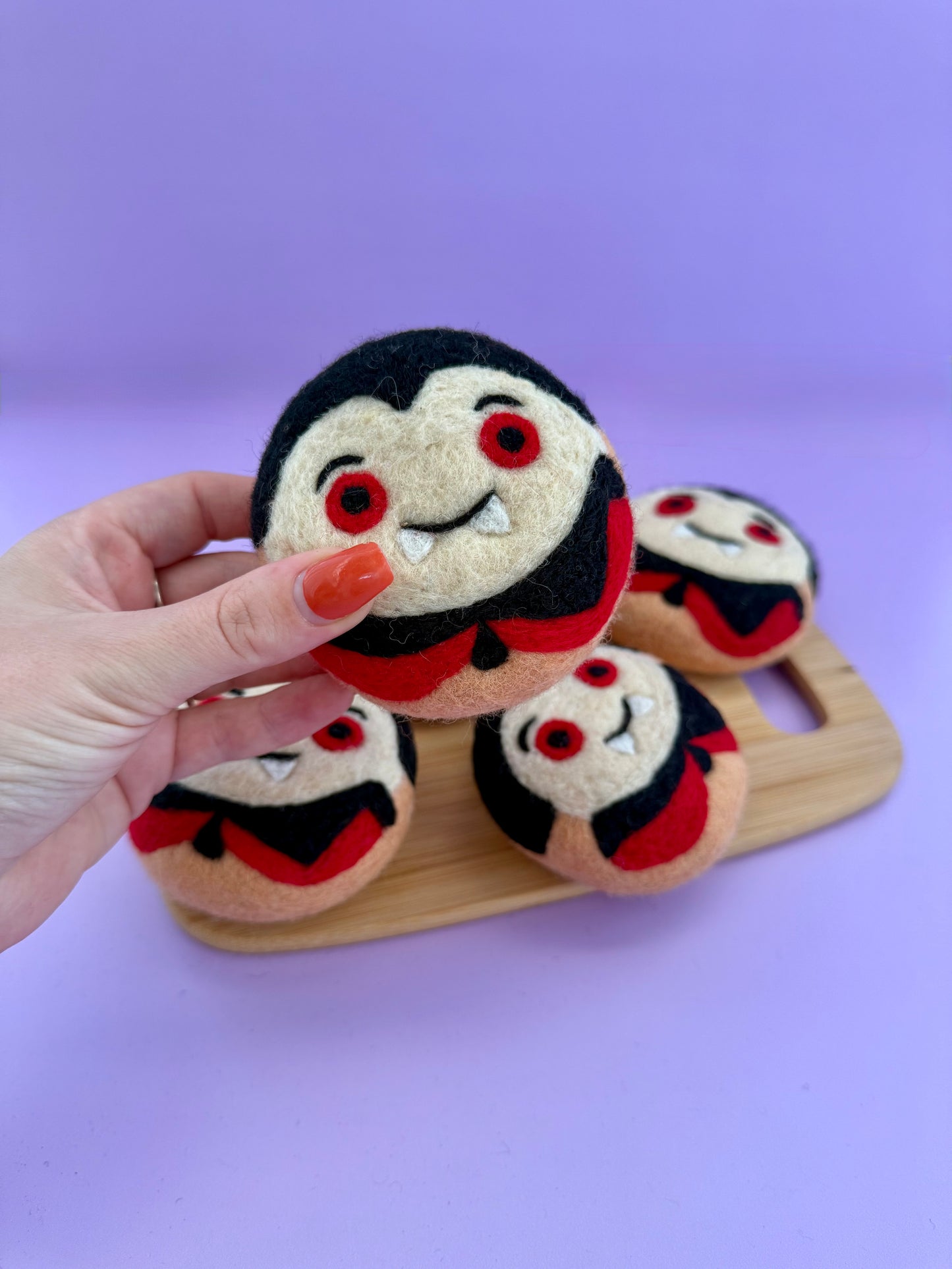 Spooky felt donuts