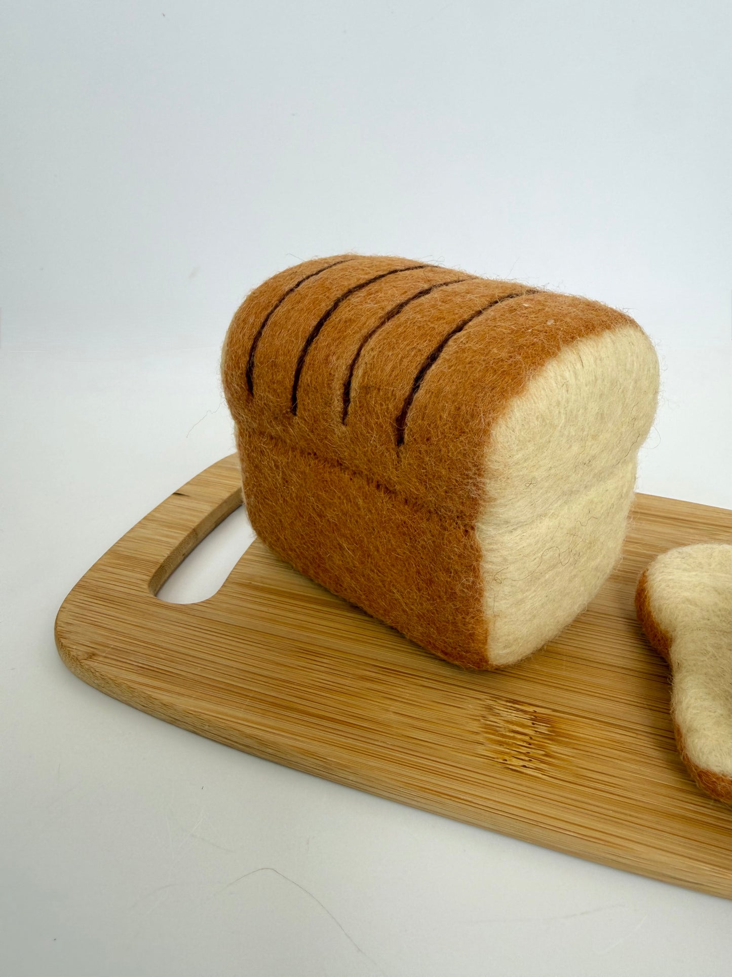 Felt loaf and slices of bread play food set