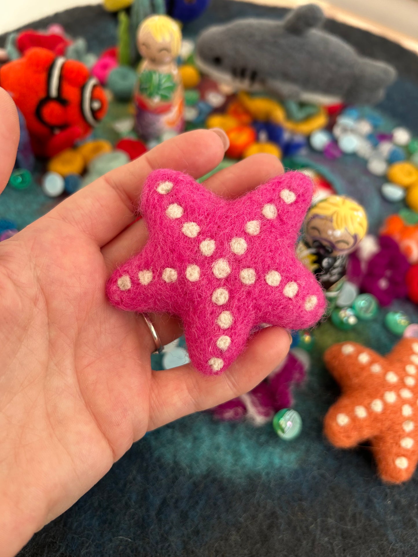 Felt starfish