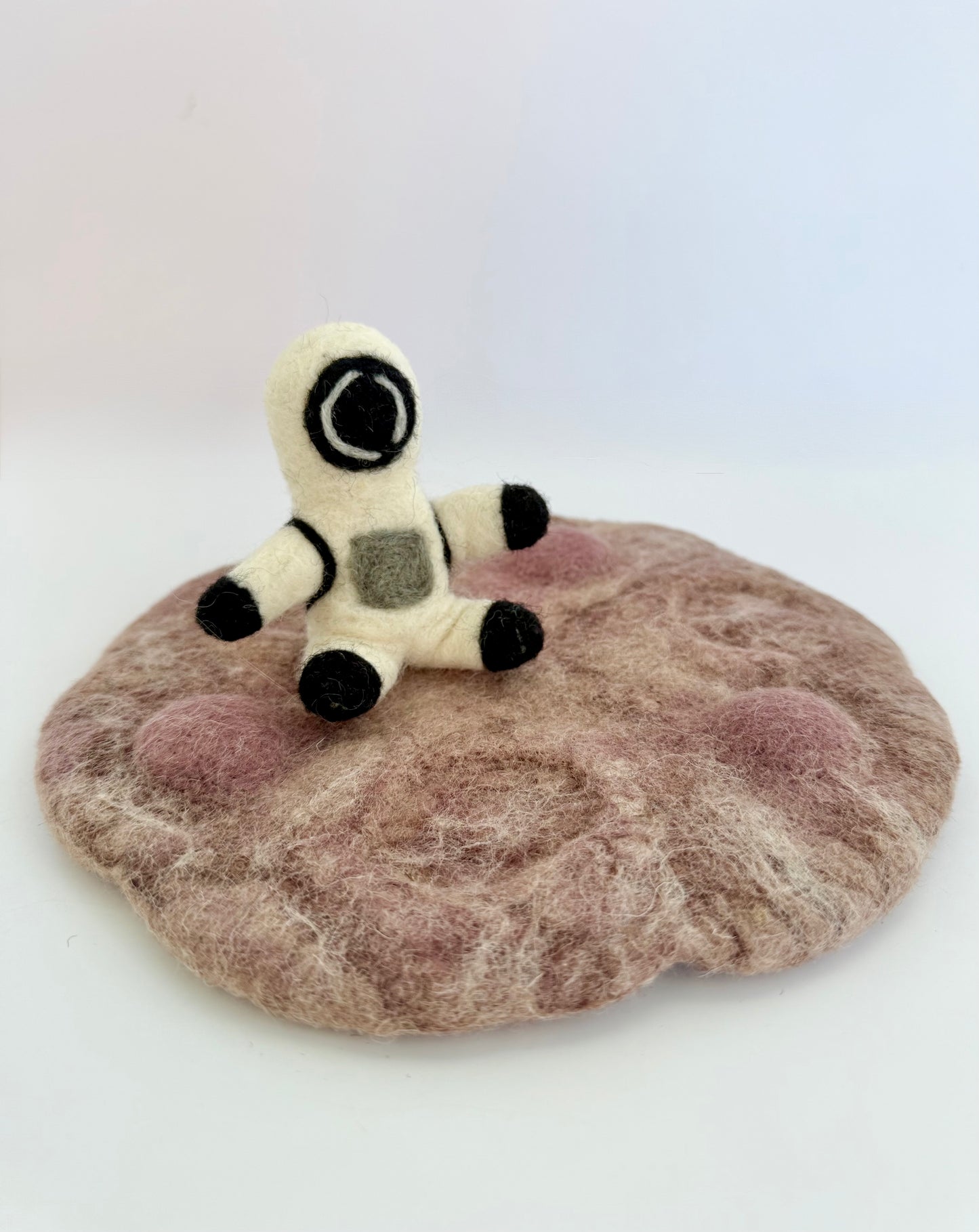 Felt moon play mat and astronaut