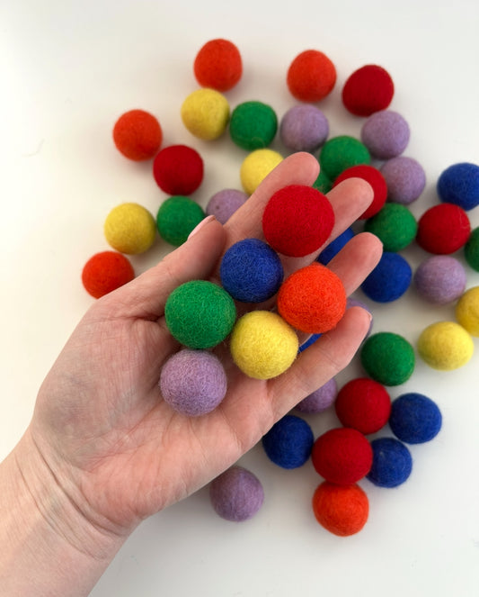 Rainbow balls pack of 50