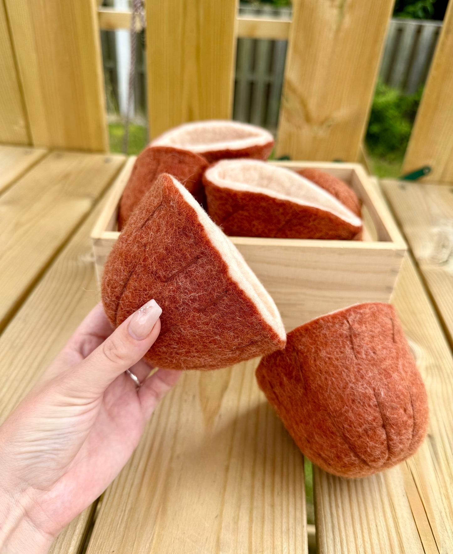 Felt Coconut Half