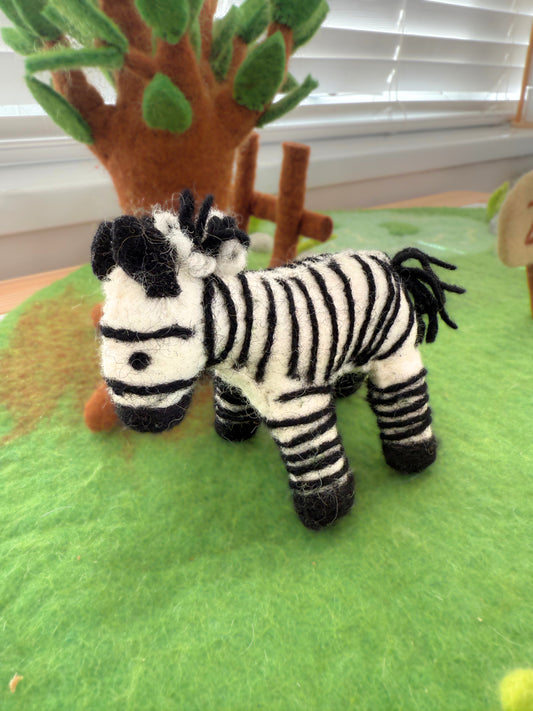 Felt zebra