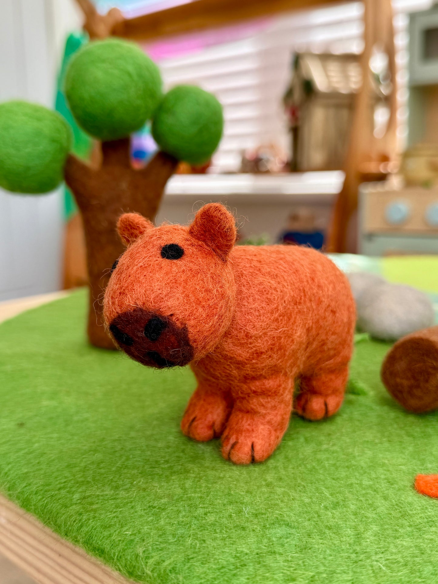 Felt Capybara jungle animal