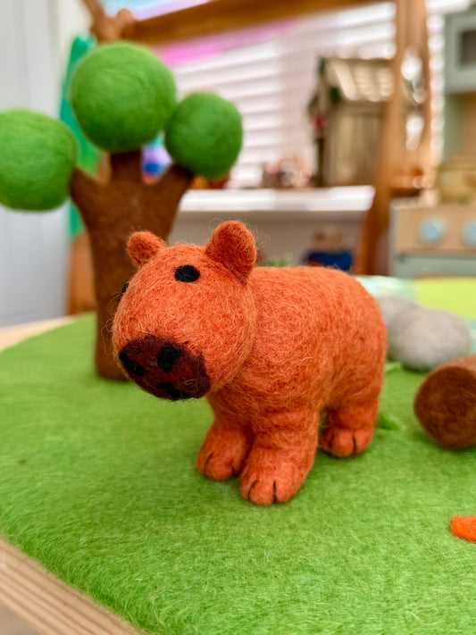 Felt Capybara jungle animal