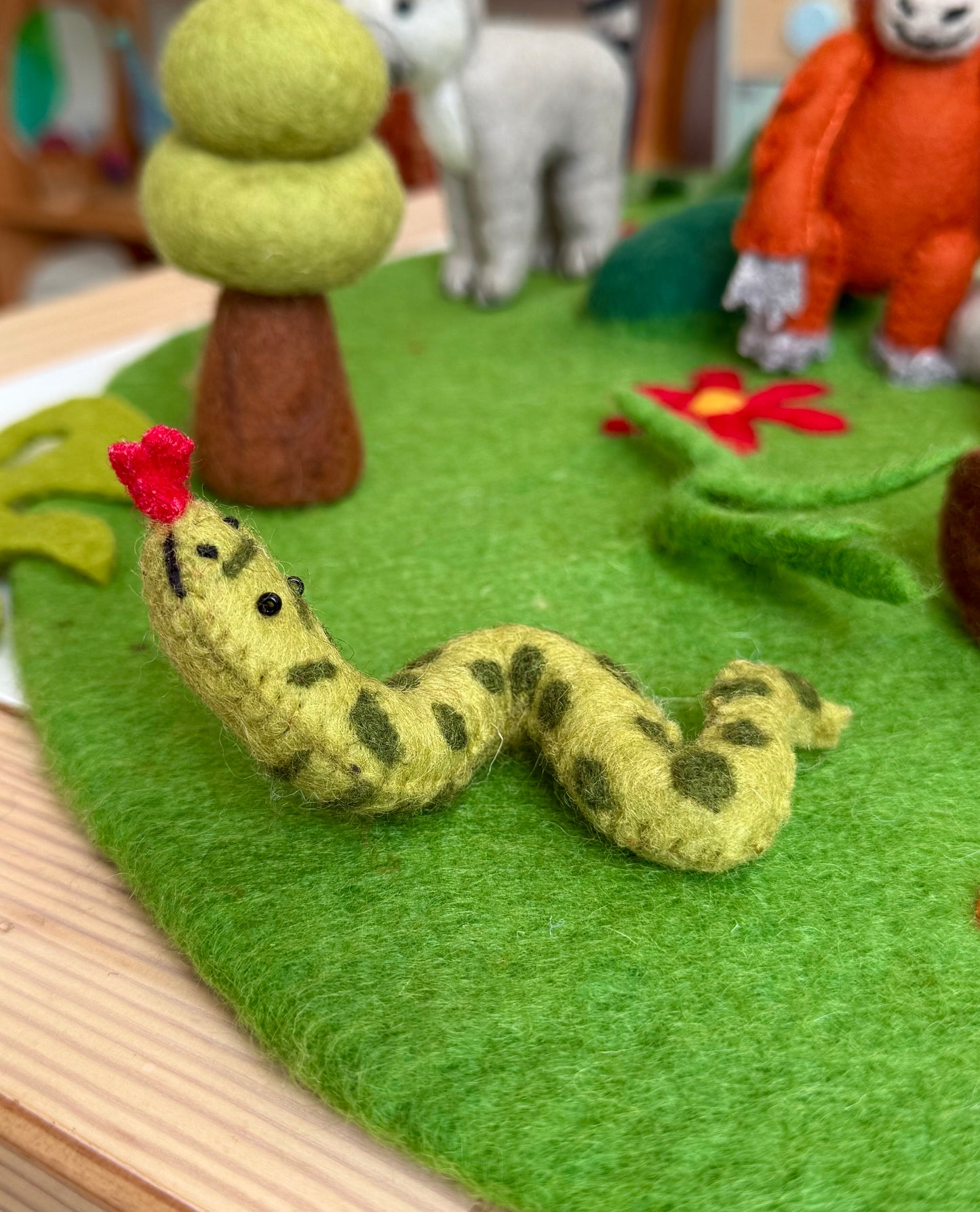 Felt snake jungle animal