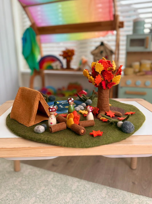 Autumn Camping play mat