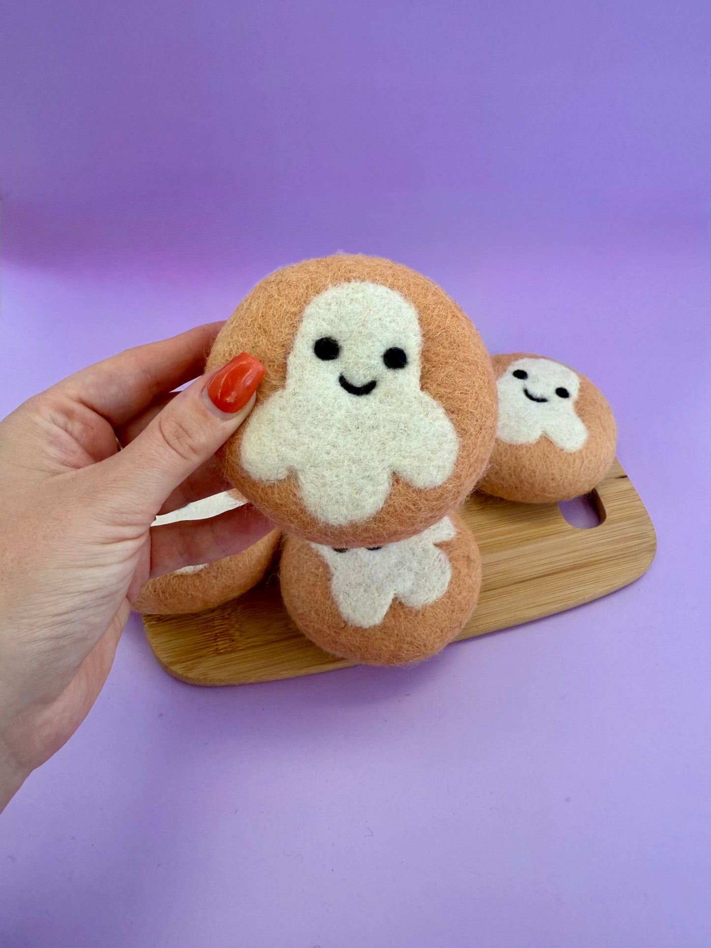 Spooky felt donuts