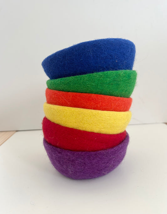 Rainbow stacking bowls