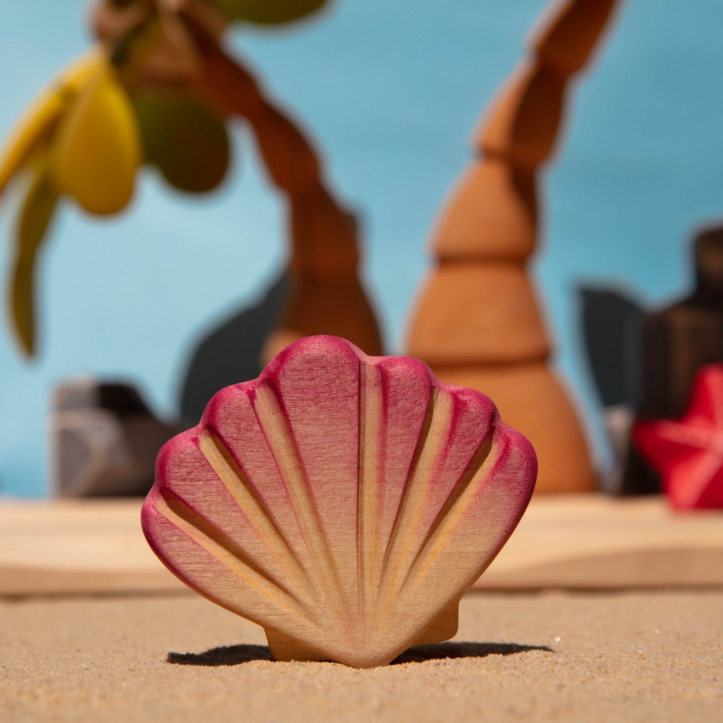 Wooden Pink seashell