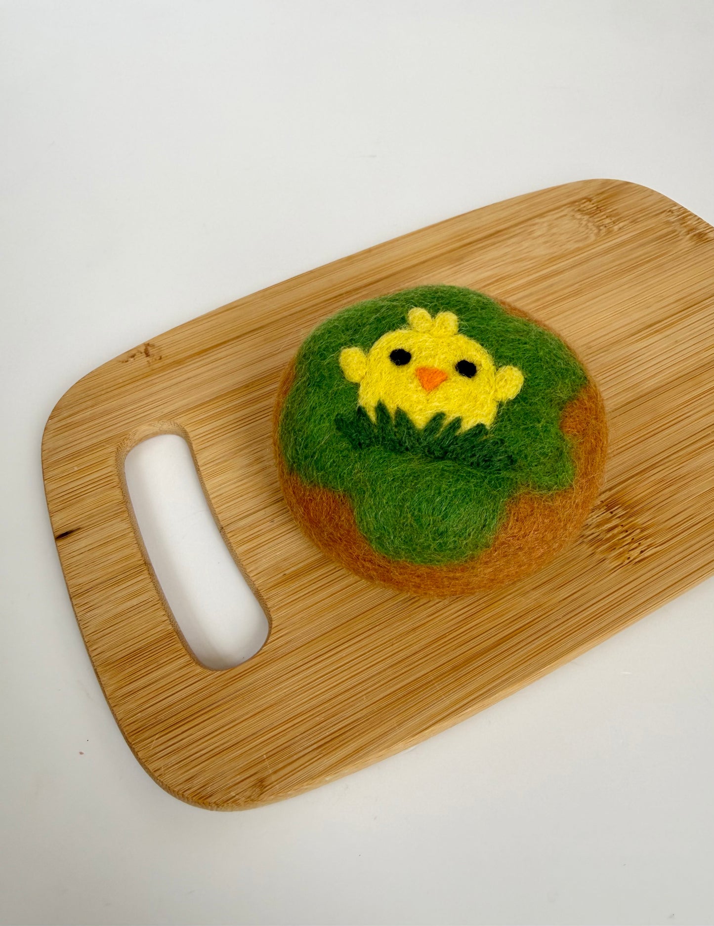 Felt chick donut play food