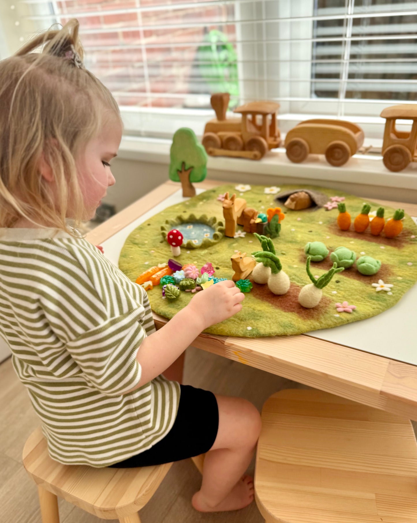 Felt Spring time playscape