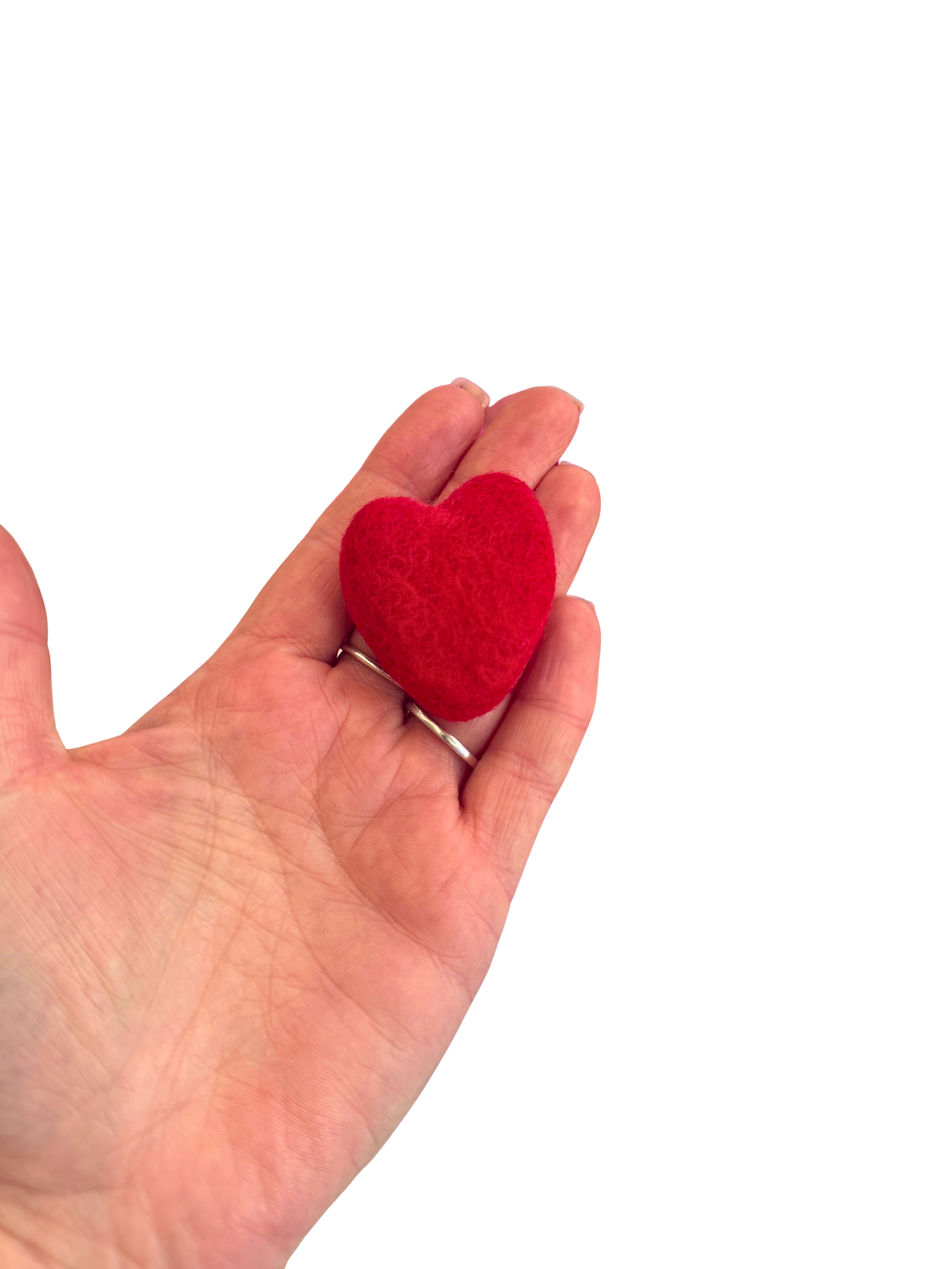 Felt hearts loose parts