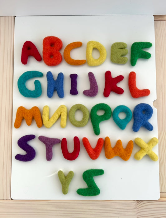 Rainbow felt Alphabet