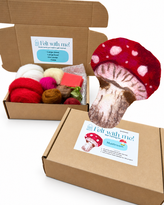Mushroom wet felting kit