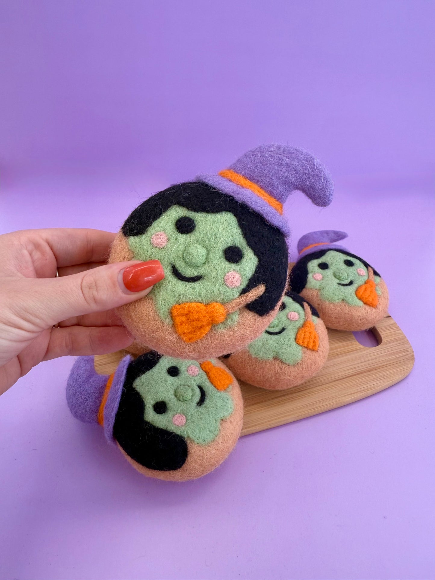Spooky felt donuts