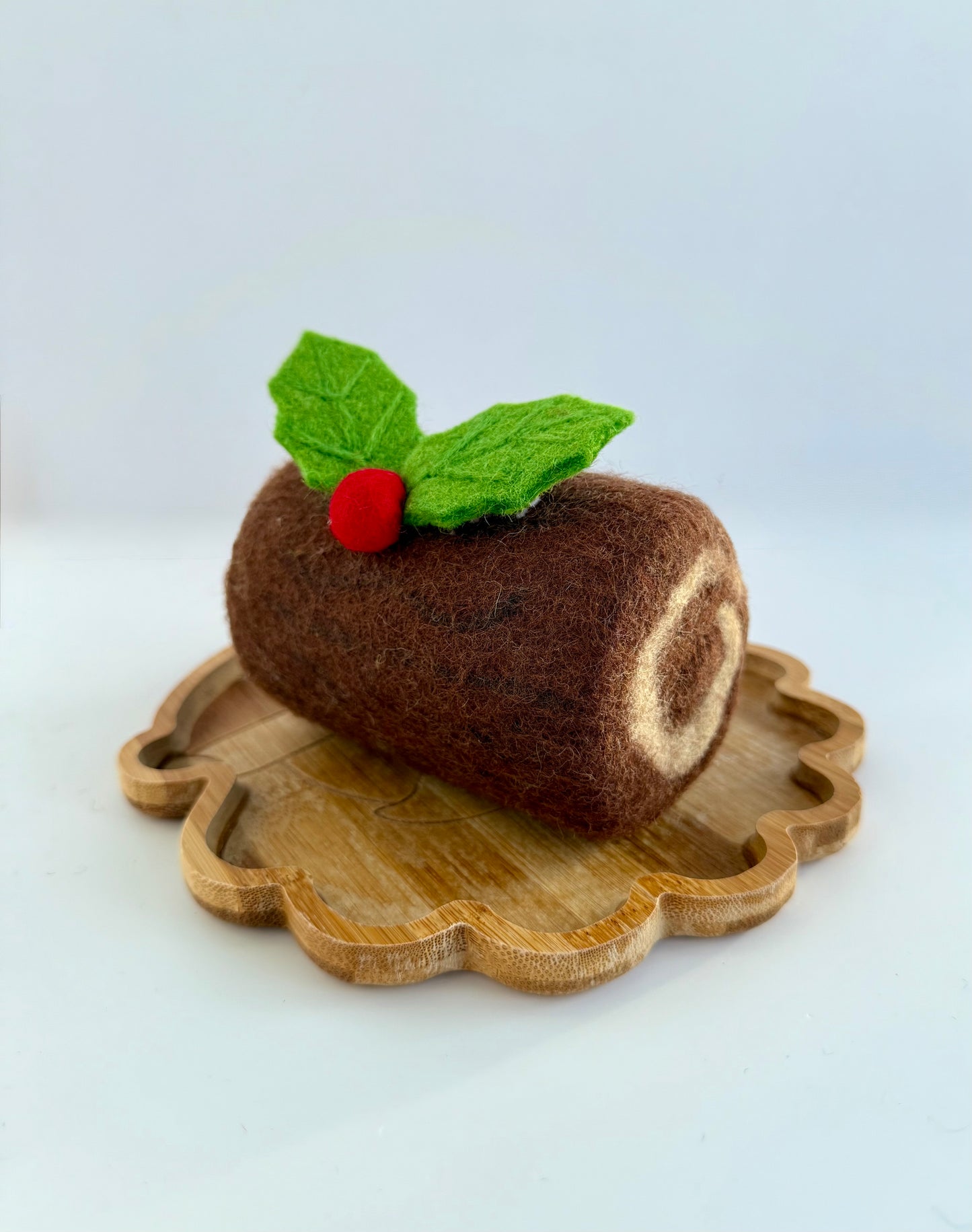 Christmas felt Yule log