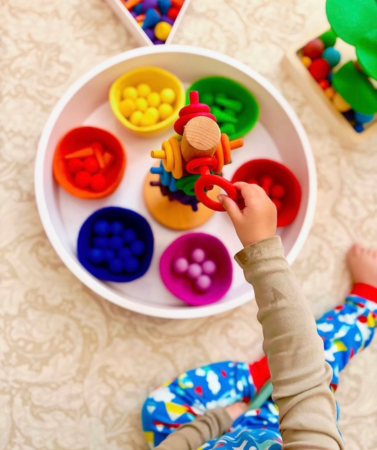 Rainbow stacking bowls